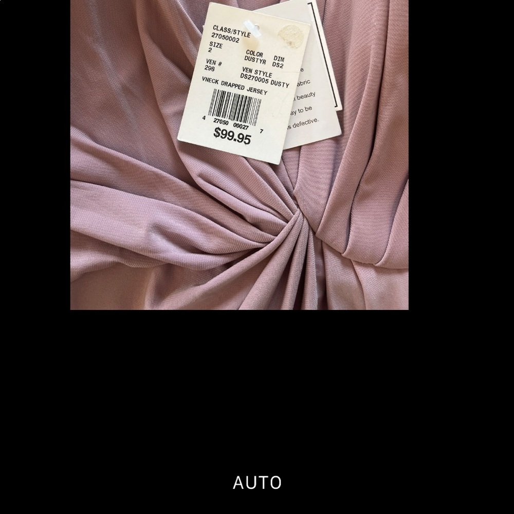 David’s Bridal V Neck Draped Jersey Gown - Picture 3 of 4